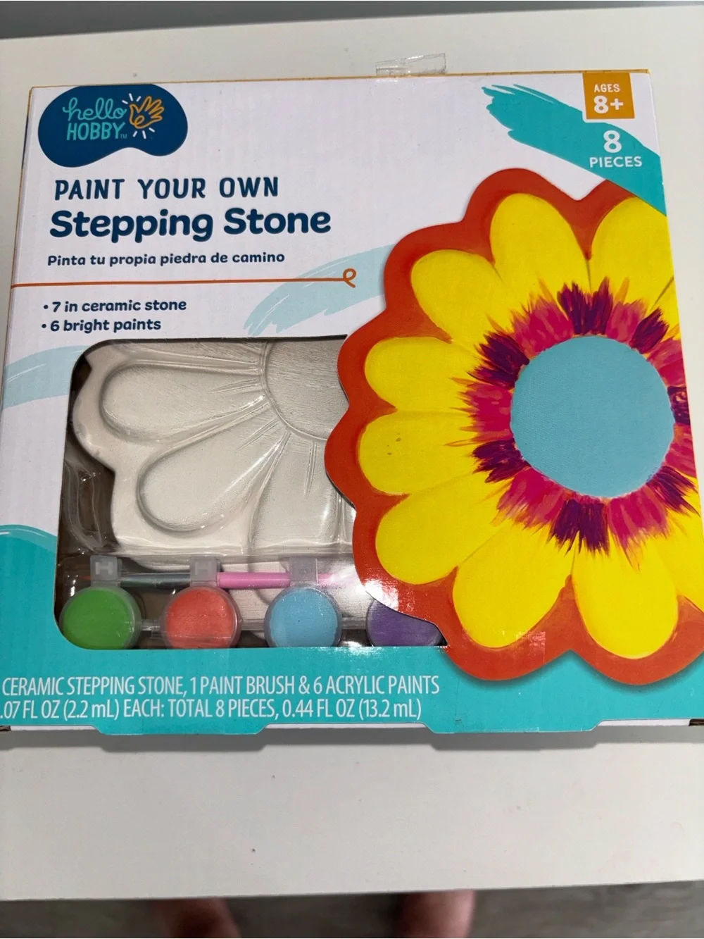 Paint Your Own Stepping Stone Kit - Yellow Flower